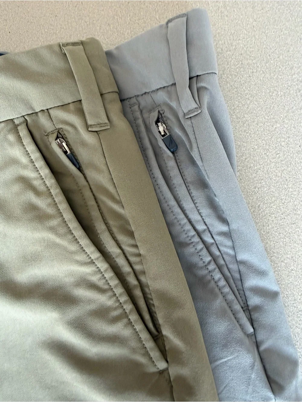 Nautica Navtech Men's Casual Chino Shorts - 2 Pack Olive and Light Gray